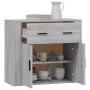Aparador de madera contrachapada gris Sonoma 80x33x70 cm de vidaXL, Aparadores - Ref: Foro24-816574, Precio: 91,32 €, Descuen...