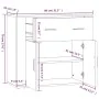 Aparador de madera contrachapada gris Sonoma 80x33x70 cm de vidaXL, Aparadores - Ref: Foro24-816574, Precio: 91,32 €, Descuen...