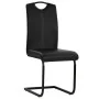 Sillas de comedor voladizas 2 unidades cuero sintético negro de vidaXL, Sillas de comedor - Ref: Foro24-246193, Precio: 153,8...