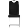 Sillas de comedor voladizas 2 unidades cuero sintético negro de vidaXL, Sillas de comedor - Ref: Foro24-246193, Precio: 153,8...