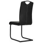 Sillas de comedor voladizas 2 unidades cuero sintético negro de vidaXL, Sillas de comedor - Ref: Foro24-246193, Precio: 153,8...