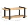 Mueble para TV de madera maciza de mango rugosa 90x40x40 cm de vidaXL, Muebles TV - Ref: Foro24-320493, Precio: 127,61 €, Des...