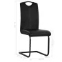 Sillas de comedor voladizas 2 unidades cuero sintético negro de vidaXL, Sillas de comedor - Ref: Foro24-246193, Precio: 153,8...