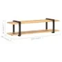 Mueble para TV de madera maciza de mango rugosa 160x40x40 cm de vidaXL, Muebles TV - Ref: Foro24-320497, Precio: 97,14 €, Des...