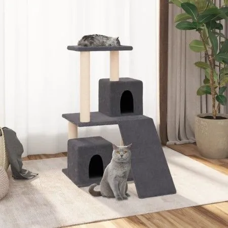 Rascador para gatos con postes de sisal gris oscuro 82 cm de vidaXL, Mobiliario para gatos - Ref: Foro24-171665, Precio: 46,0...
