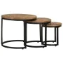 Beistelltische 3 Stück raues Mangoholz von vidaXL, Seitentische - Ref: Foro24-320686, Preis: 107,70 €, Rabatt: %