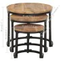 Beistelltische 3 Stück raues Mangoholz von vidaXL, Seitentische - Ref: Foro24-320686, Preis: 107,70 €, Rabatt: %