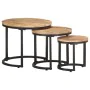 Beistelltische 3 Stück raues Mangoholz von vidaXL, Seitentische - Ref: Foro24-320686, Preis: 107,70 €, Rabatt: %