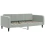 Light gray velvet sofa bed 90x200 cm by vidaXL, Beds and slatted bases - Ref: Foro24-354086, Price: 186,33 €, Discount: %