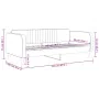 Light gray velvet sofa bed 90x200 cm by vidaXL, Beds and slatted bases - Ref: Foro24-354086, Price: 186,33 €, Discount: %