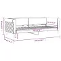 Sofá cama terciopelo gris claro 80x200 cm de vidaXL, Camas y somieres - Ref: Foro24-354237, Precio: 184,16 €, Descuento: %