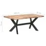 Acacia wood dining table honey finish 180x90x75 cm by vidaXL, Kitchen and dining tables - Ref: Foro24-321548, Price: 337,98 €...