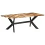 Mesa de comedor madera maciza con acabado miel 200x100x75 cm de vidaXL, Mesas de cocina y de comedor - Ref: Foro24-321549, Pr...