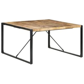 Mesa de comedor madera de mango rugosa 140x140x75 cm de vidaXL, Mesas de cocina y de comedor - Ref: Foro24-321572, Precio: 26...