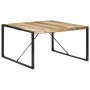 Mesa de comedor madera de mango rugosa 140x140x75 cm de vidaXL, Mesas de cocina y de comedor - Ref: Foro24-321572, Precio: 26...