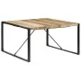 Mesa de comedor madera de mango rugosa 140x140x75 cm de vidaXL, Mesas de cocina y de comedor - Ref: Foro24-321572, Precio: 26...