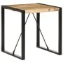 Mesa de comedor madera maciza de mango rugosa 70x70x75 cm de vidaXL, Mesas de cocina y de comedor - Ref: Foro24-321596, Preci...