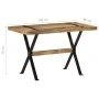 Mesa de comedor madera de mango rugosa 120x60x76 cm de vidaXL, Mesas de cocina y de comedor - Ref: Foro24-321604, Precio: 201...