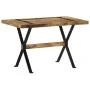 Mesa de comedor madera de mango rugosa 120x60x76 cm de vidaXL, Mesas de cocina y de comedor - Ref: Foro24-321604, Precio: 201...