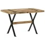 Mesa de comedor madera de mango rugosa 120x60x76 cm de vidaXL, Mesas de cocina y de comedor - Ref: Foro24-321604, Precio: 201...