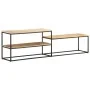 Mueble para TV de madera maciza de mango rugosa 180x30x50 cm de vidaXL, Muebles TV - Ref: Foro24-321620, Precio: 88,48 €, Des...