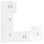 Set de muebles de TV 5 pzas madera contrachapada blanco brillo de vidaXL, Muebles TV - Ref: Foro24-3188632, Precio: 228,04 €,...