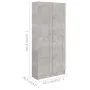 Armario de libros contrachapada hormigón 82,5x30,5x185,5 cm de vidaXL, Librerías y estanterías - Ref: Foro24-802736, Precio: ...