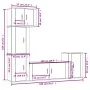 Set de muebles de TV 5 pzas madera contrachapada blanco brillo de vidaXL, Muebles TV - Ref: Foro24-3188632, Precio: 228,04 €,...