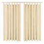 Cortinas de micro-raso con bucles 2 unidades 140x225 cm beis de vidaXL, Cortinas y visillos - Ref: Foro24-132217, Precio: 26,...