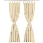Cortinas de micro-raso con bucles 2 unidades 140x225 cm beis de vidaXL, Cortinas y visillos - Ref: Foro24-132217, Precio: 26,...