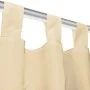 Cortinas de micro-raso con bucles 2 unidades 140x225 cm beis de vidaXL, Cortinas y visillos - Ref: Foro24-132217, Precio: 26,...