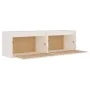 Armarios de pared 2 uds madera maciza pino blanco 60x30x35 cm de vidaXL, Estantes y estanterías - Ref: Foro24-813448, Precio:...