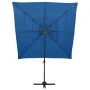Sombrilla de 4 niveles con poste de aluminio azul 250x250 cm de vidaXL, Sombrillas - Ref: Foro24-313827, Precio: 193,08 €, De...