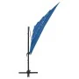 Sombrilla de 4 niveles con poste de aluminio azul 250x250 cm de vidaXL, Sombrillas - Ref: Foro24-313827, Precio: 193,08 €, De...