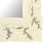 Espejo tallado a mano madera maciza de mango blanco 50x50 cm de vidaXL, Espejos - Ref: Foro24-321641, Precio: 34,35 €, Descue...