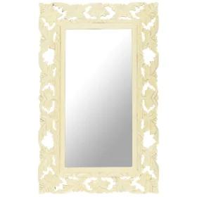 Hand carved mirror solid white mango wood 80x50 cm by vidaXL, Mirrors - Ref: Foro24-321642, Price: 79,29 €, Discount: %