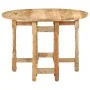 Mesa de comedor redonda de madera maciza de mango 110x76 cm de vidaXL, Mesas de cocina y de comedor - Ref: Foro24-321699, Pre...