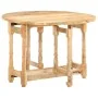 Mesa de comedor redonda de madera maciza de mango 110x76 cm de vidaXL, Mesas de cocina y de comedor - Ref: Foro24-321699, Pre...
