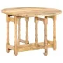 Mesa de comedor redonda de madera maciza de mango 110x76 cm de vidaXL, Mesas de cocina y de comedor - Ref: Foro24-321699, Pre...