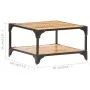 Mesa de centro de madera maciza de mango 60x60x35 cm de vidaXL, Mesas de centro - Ref: Foro24-321794, Precio: 67,60 €, Descue...