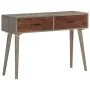Mesa consola de madera maciza de mango gris 110x35x75 cm de vidaXL, Mesas auxiliares - Ref: Foro24-321807, Precio: 141,28 €, ...