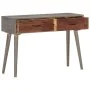 Mesa consola de madera maciza de mango gris 110x35x75 cm de vidaXL, Mesas auxiliares - Ref: Foro24-321807, Precio: 141,28 €, ...