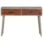 Mesa consola de madera maciza de mango gris 110x35x75 cm de vidaXL, Mesas auxiliares - Ref: Foro24-321807, Precio: 141,28 €, ...