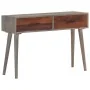 Mesa consola de madera maciza de mango gris 110x35x75 cm de vidaXL, Mesas auxiliares - Ref: Foro24-321807, Precio: 141,28 €, ...
