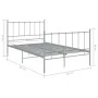 Gray metal bed frame 120x200 cm by vidaXL, Beds and slatted bases - Ref: Foro24-324954, Price: 92,66 €, Discount: %