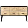 Aparador de madera maciza de mango 110x33x64 cm de vidaXL, Aparadores - Ref: Foro24-322678, Precio: 168,66 €, Descuento: %