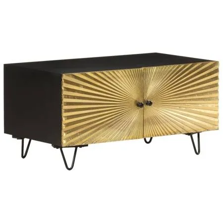 Mesa de centro de madera maciza de mango 90x50x45cm de vidaXL, Mesas de centro - Ref: Foro24-322683, Precio: 226,89 €, Descue...