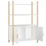 Aparador alto madera contrachapada blanco 80x40x121 cm de vidaXL, Aparadores - Ref: Foro24-345699, Precio: 89,08 €, Descuento: %