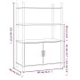 Aparador alto madera contrachapada blanco 80x40x121 cm de vidaXL, Aparadores - Ref: Foro24-345699, Precio: 89,08 €, Descuento: %