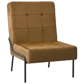 Silla de relajación de terciopelo marrón 65x79x87 cm de vidaXL, Sillas - Ref: Foro24-325778, Precio: 131,60 €, Descuento: %
